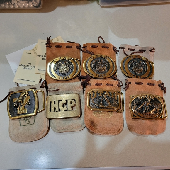 Vintage Utah Belt Buckles Collection